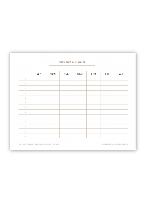 Week Rhythm Planner