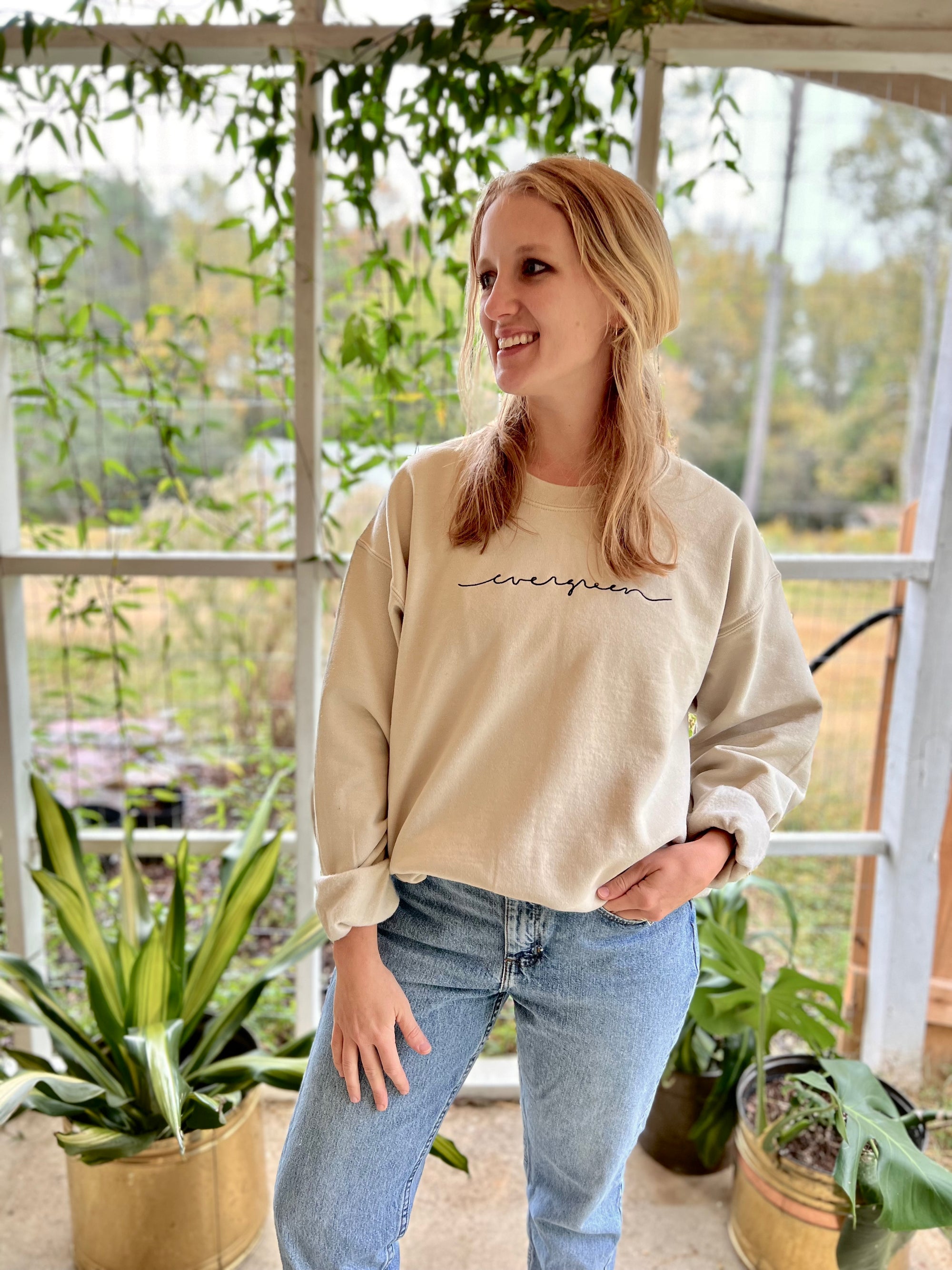 Evergreen Embroidered Sweatshirt
