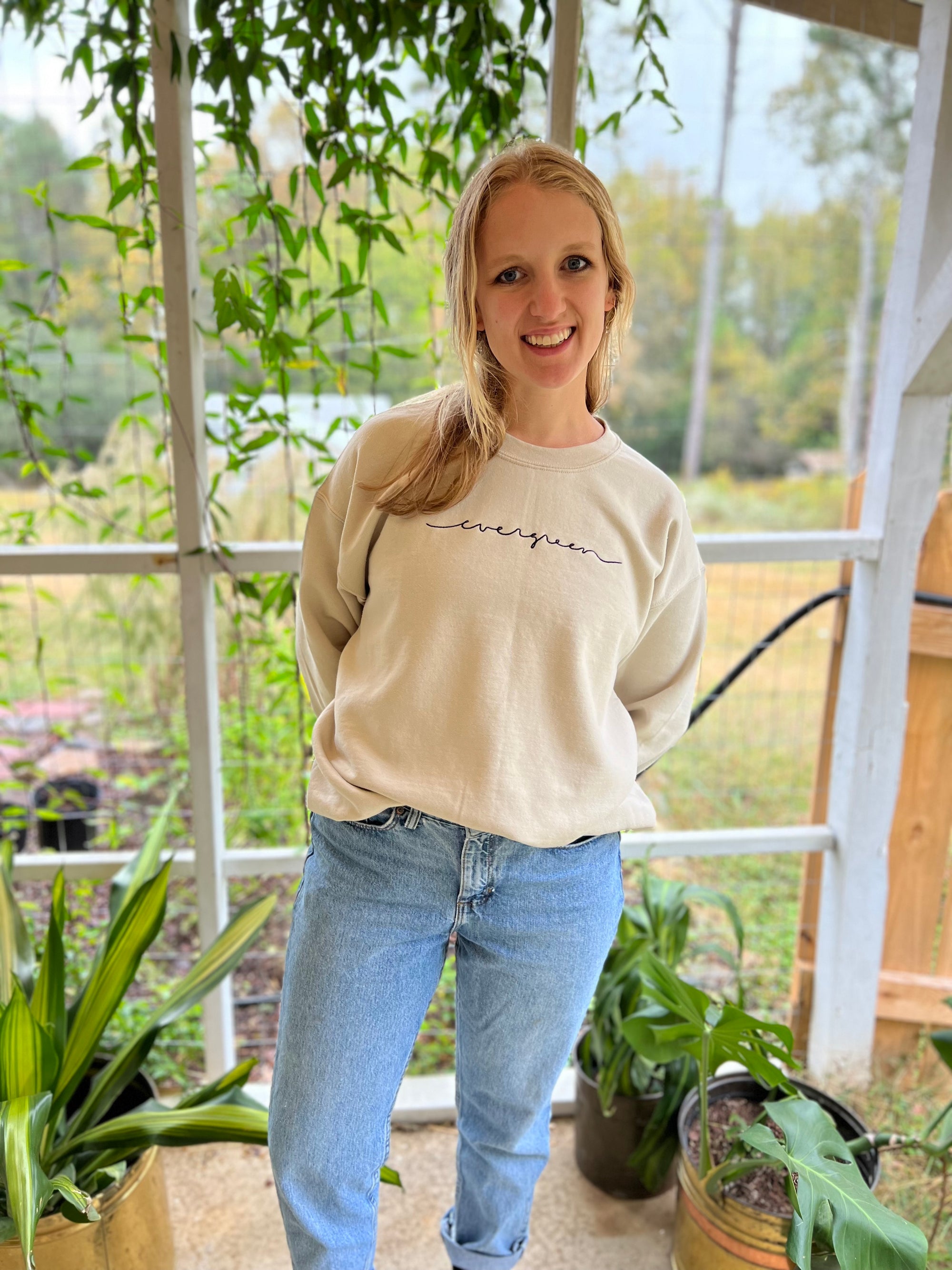 Evergreen Embroidered Sweatshirt