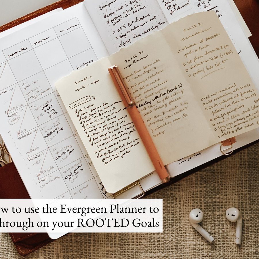 the ROOTED Goals Workbook - Evergreen Planner